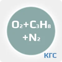 Калибровочная газовая смесь: КИСЛОРОД (О2) 18 % + ПРОПАН (C3H8) 0.9 % + АЗОТ (N2) ост. в баллоне 2 л. Сталь, вентиль Латунь