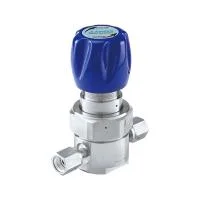 Регулятор AMFLO UHP AU21 Материал: Код S (Body-SUS316L VAR,Poppet, Nozzle,Diaphragm, Gland-SUS316L,Seat: PCTFE) ; Поверхность 0.25 um; 3х портовый, CV-0.09