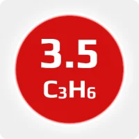 Пропилен (C3H6)  3.5 (99,95%) в баллоне 50л (20кг) соединение W21,8х1/14'' LH (DIN1) (с баллоном)
