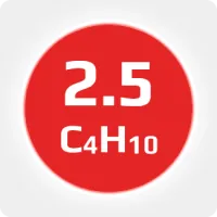 Изобутан (i-C4H10) 2.5 (99,5%) R-600 в баллоне 50л (23кг) соединение W21,8х1/14'' LH (DIN1) (с баллоном) (комплект)