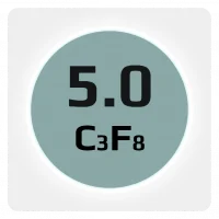 Октафторпропан C3F8 5.0 (99,999%) в баллоне 47л. сталь DOT наполнение 40 кг.  CGA580 Китай (с баллоном)